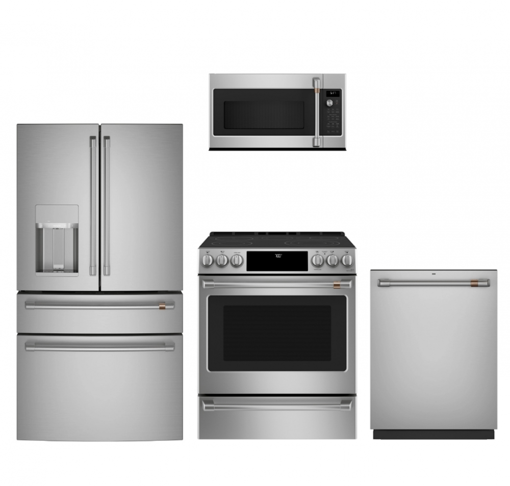 Package Cafe2 - Cafe Appliances - 4 Piece Appliance Package with